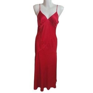 Victoria's Secret Vintage Dress Silk L Red
